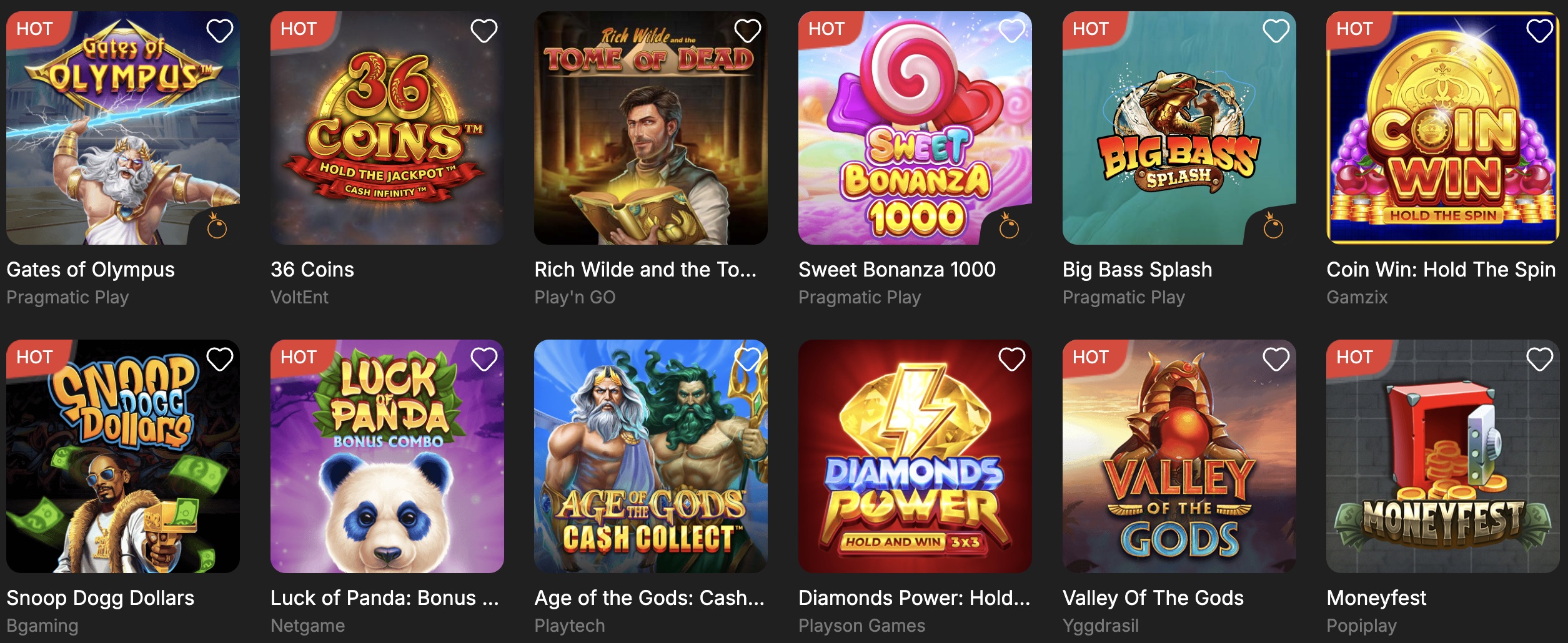 Need for Spin Popular Games